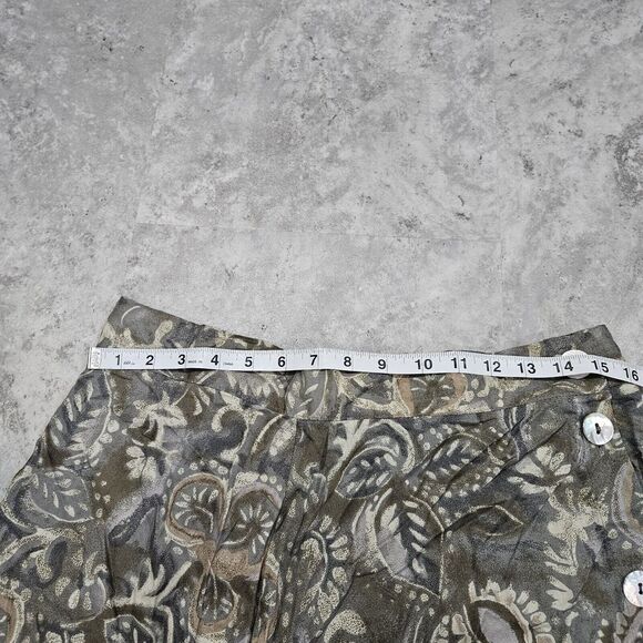 Vintage Sag Harbor Skirt Size Large Midi Abstract Retro Shell Button Hippy - Picture 5 of 10